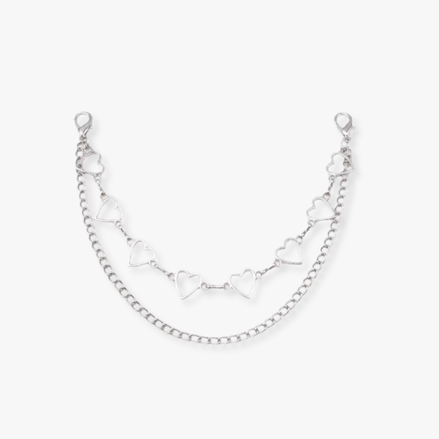 Charm chaîne de cœurs